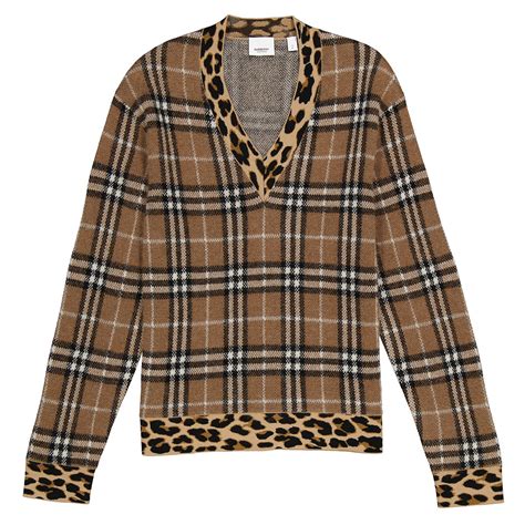 burberry leopard sweater|burberry her men's clothing.